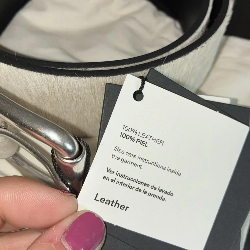 Massimo Dutti NWT 100% leather belt 6175/675